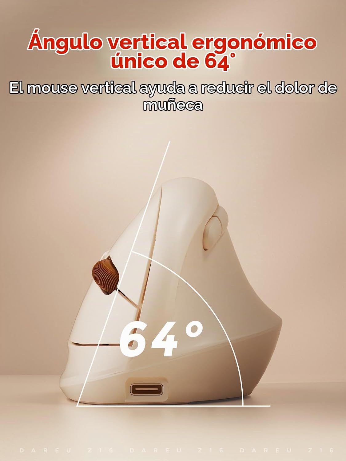 Ratón inalámbrico vertical ergonómico DAREU para manos pequeñas | D...