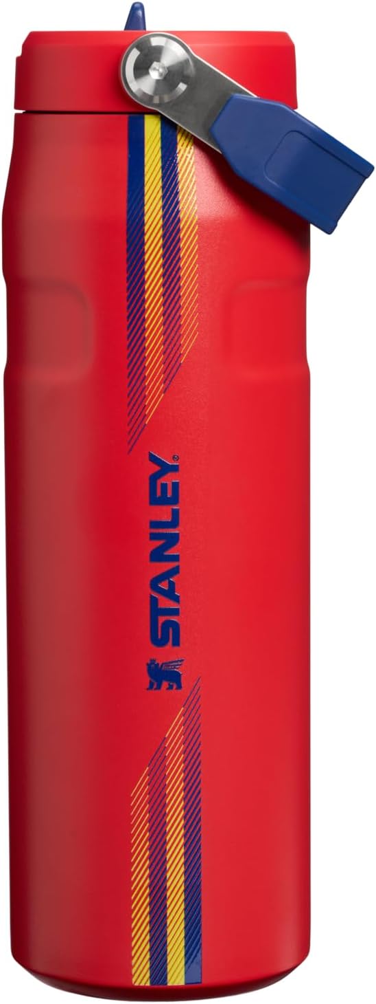 STANLEY IceFlow - Botella con popote 2.0, 24 onzas, color rojo y az...