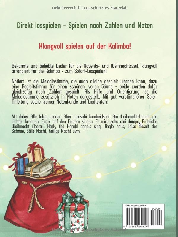 Das große Kalimba Weihnachtslieder-Buch: Melodie und Begleitstimme...