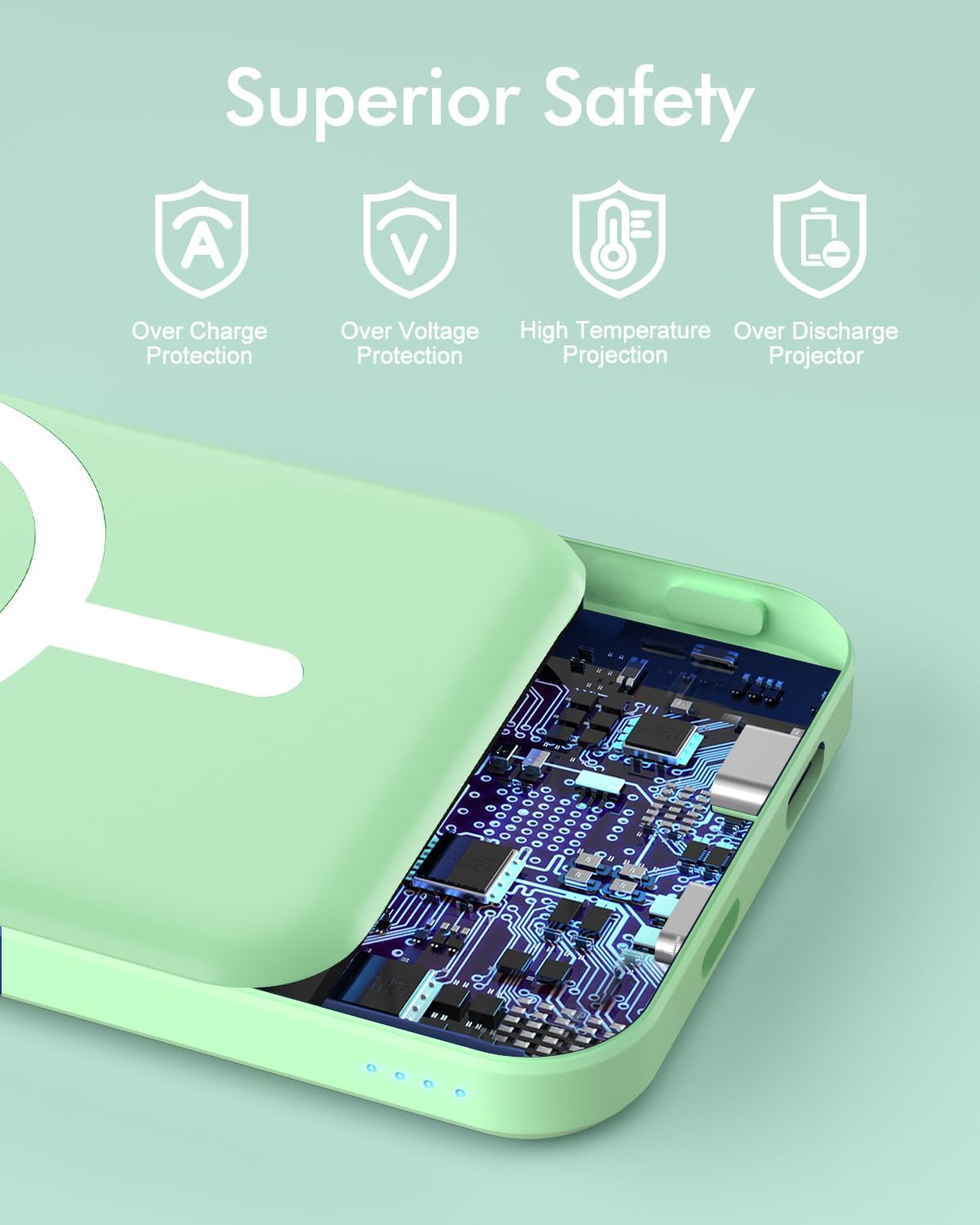 podoru para MagSafe Power Bank 5000mAh, cargador portátil magnético...