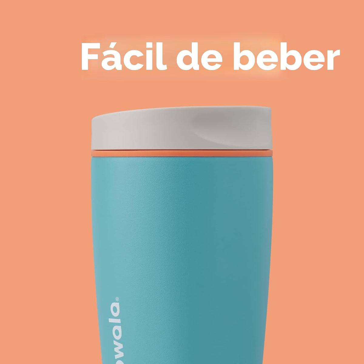 Owala SmoothSip Slider - Vaso de café aislado de acero inoxidable,...