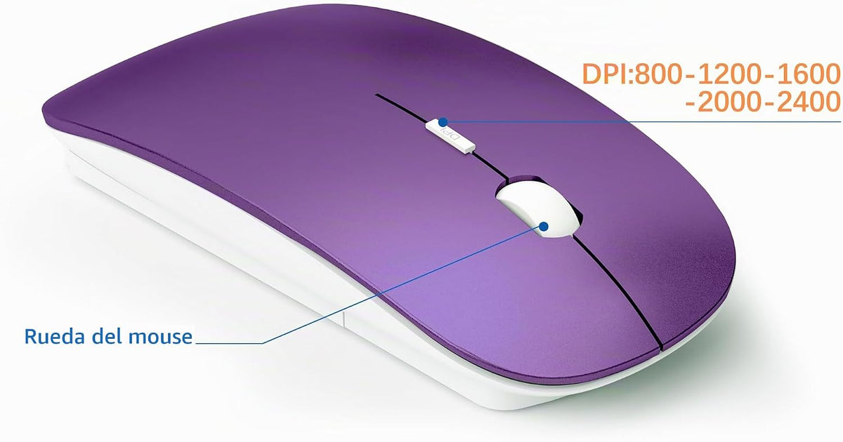 Combo de teclado y mouse inalámbricos ultra delgado, TopMate - Mora...