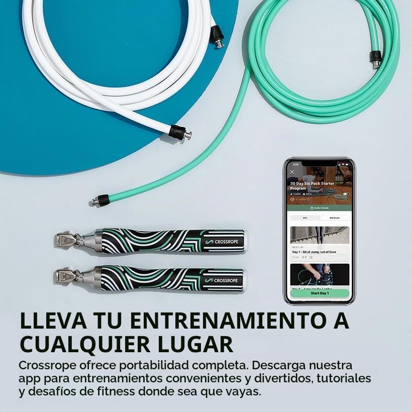 Crossrope Get Lean Set - Cuerda de saltar con peso - Cuerdas de 1\/...