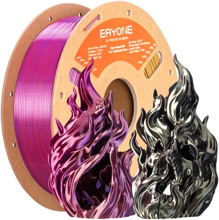 ERYONE HS Seda Cuádruple Color PLA Filamento para Impresora 3D de 1...