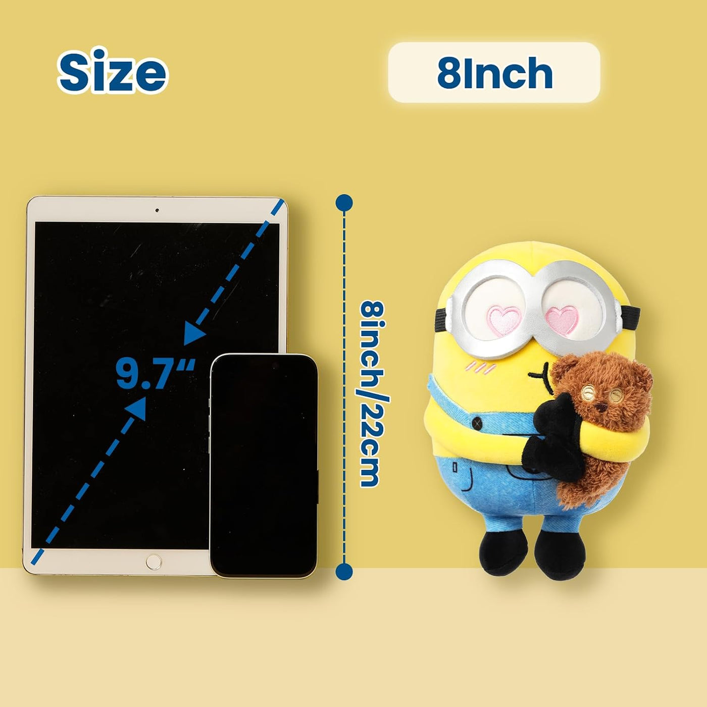 MINISO Animales de Peluche Minions de 8", Juguetes de Peluche,...