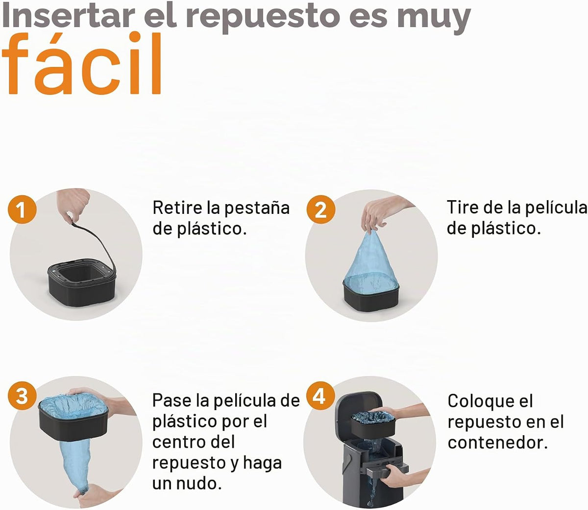 Pet Genie Bolsas de recambio | Paquete de 2 unidades jumbo, 56 pies...