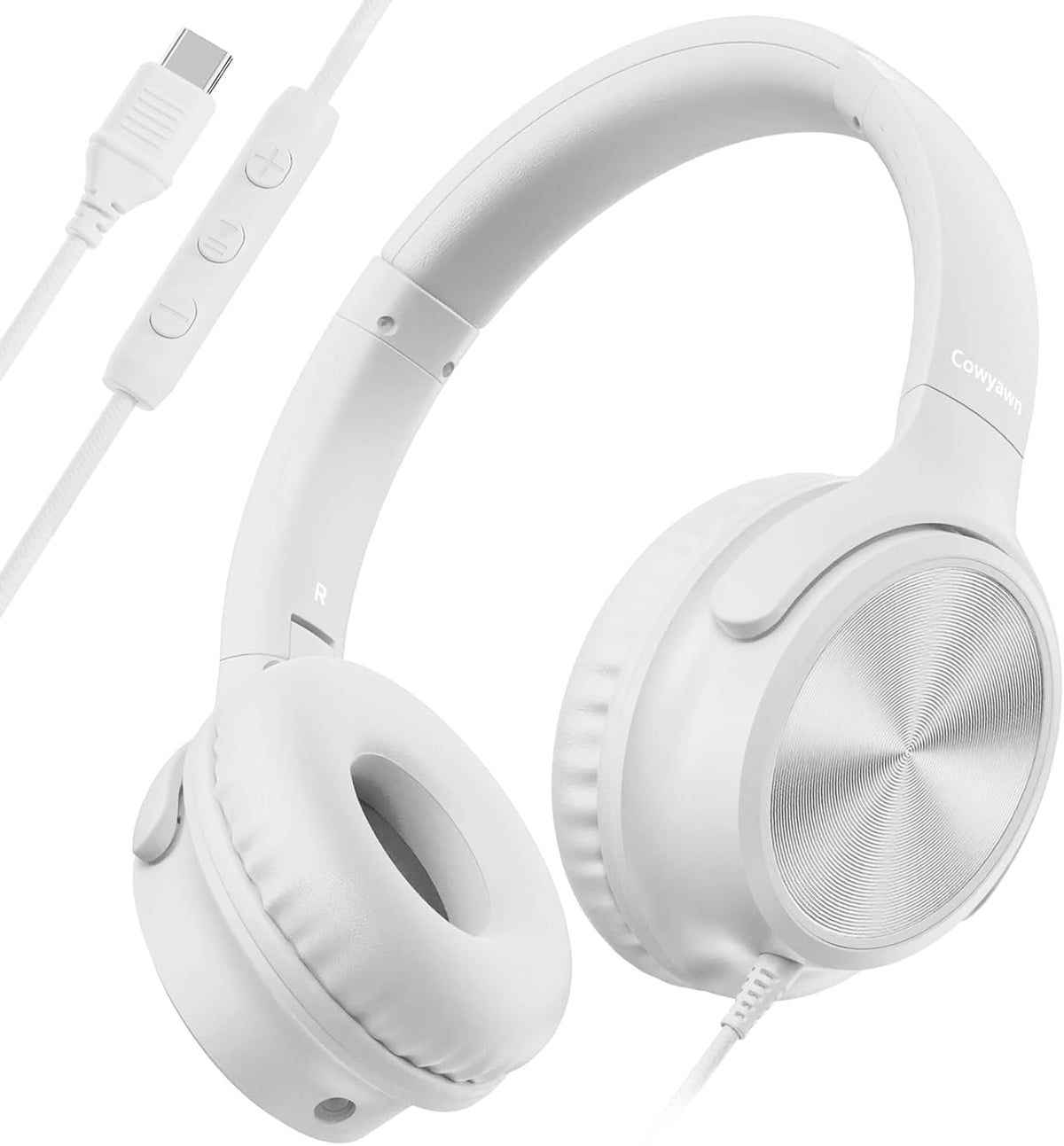 Cowyawn Auriculares USB C con cable, auriculares USB C con cable co...