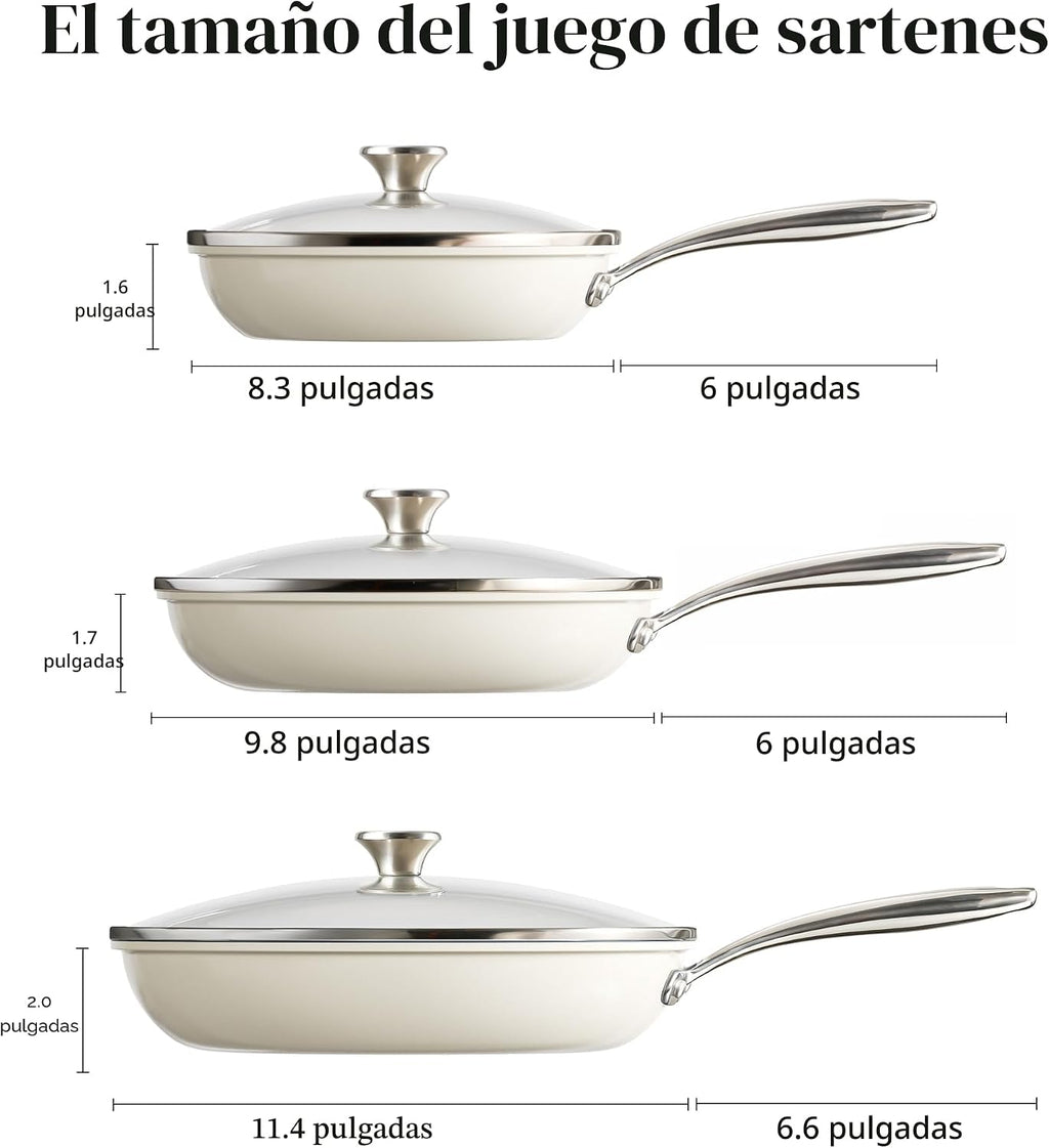 Redchef Juego de utensilios de cocina antiadherentes, juego de sart...