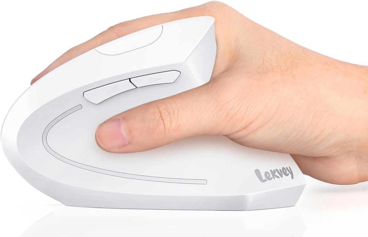 Lekvey Ratón ergonómico, ratón vertical inalámbrico, ratón óptico r...