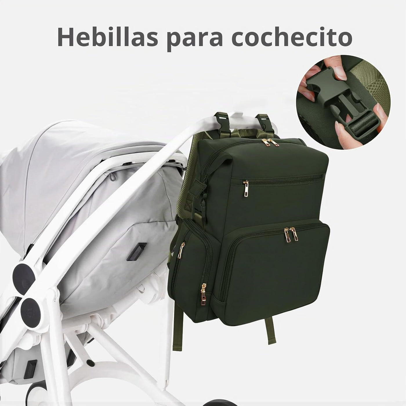 CEI-CEI Mochila de neopreno para pañales con bolsillos aislados, bo...
