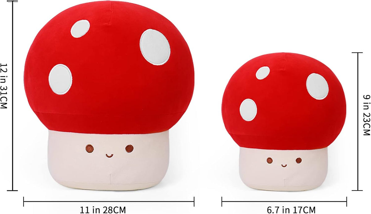 WeBingo Almohada de felpa de hongos, 9 pulgadas de lindo juguete de...