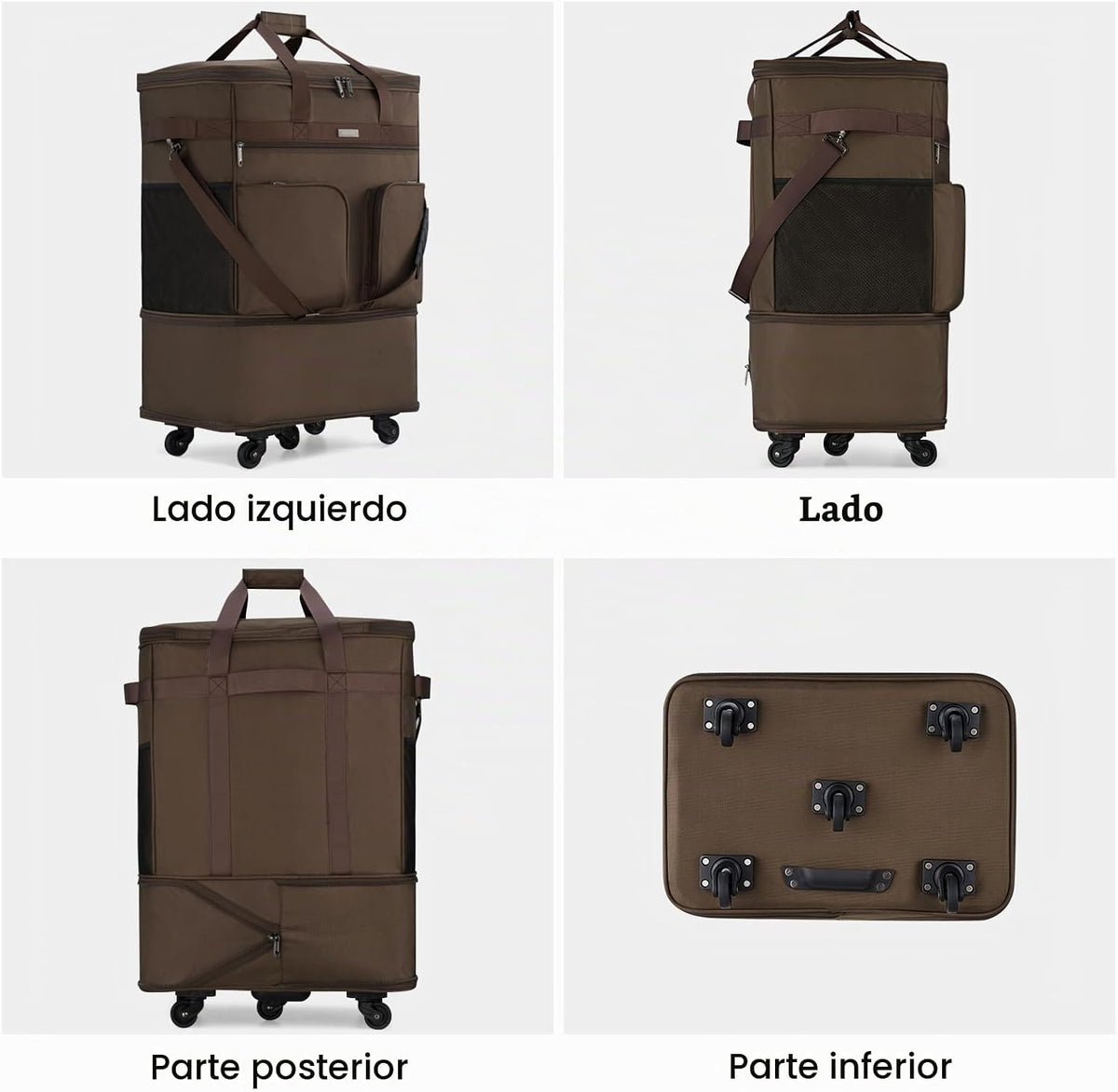 Maletas Hanke con ruedas, bolsa de equipaje plegable y expandible,...