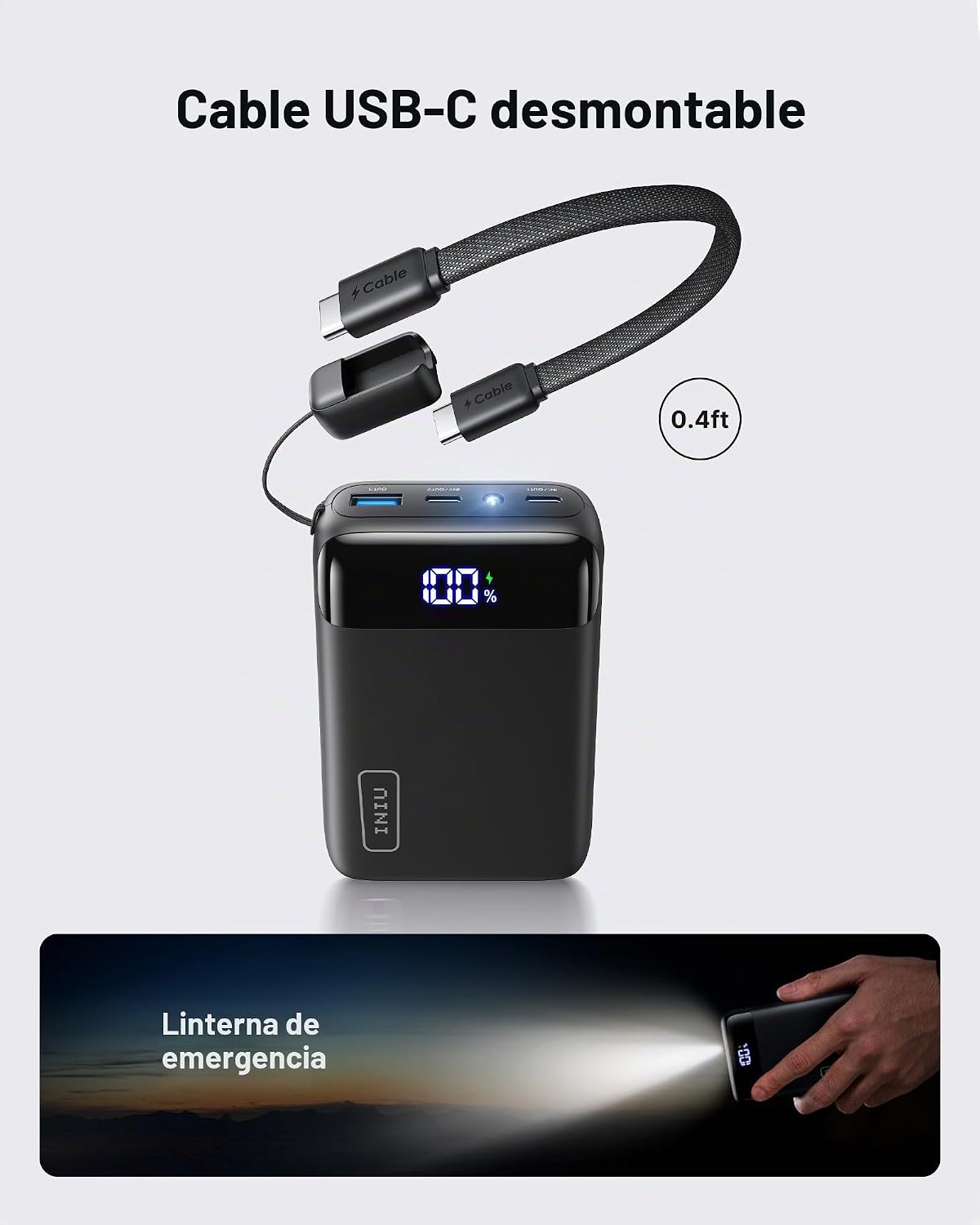 Cargador portátil INIU, el banco de energía de carga rápida más peq...