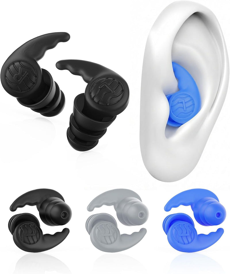 3 pares de tapones para los oídos de silicona impermeables para nat...