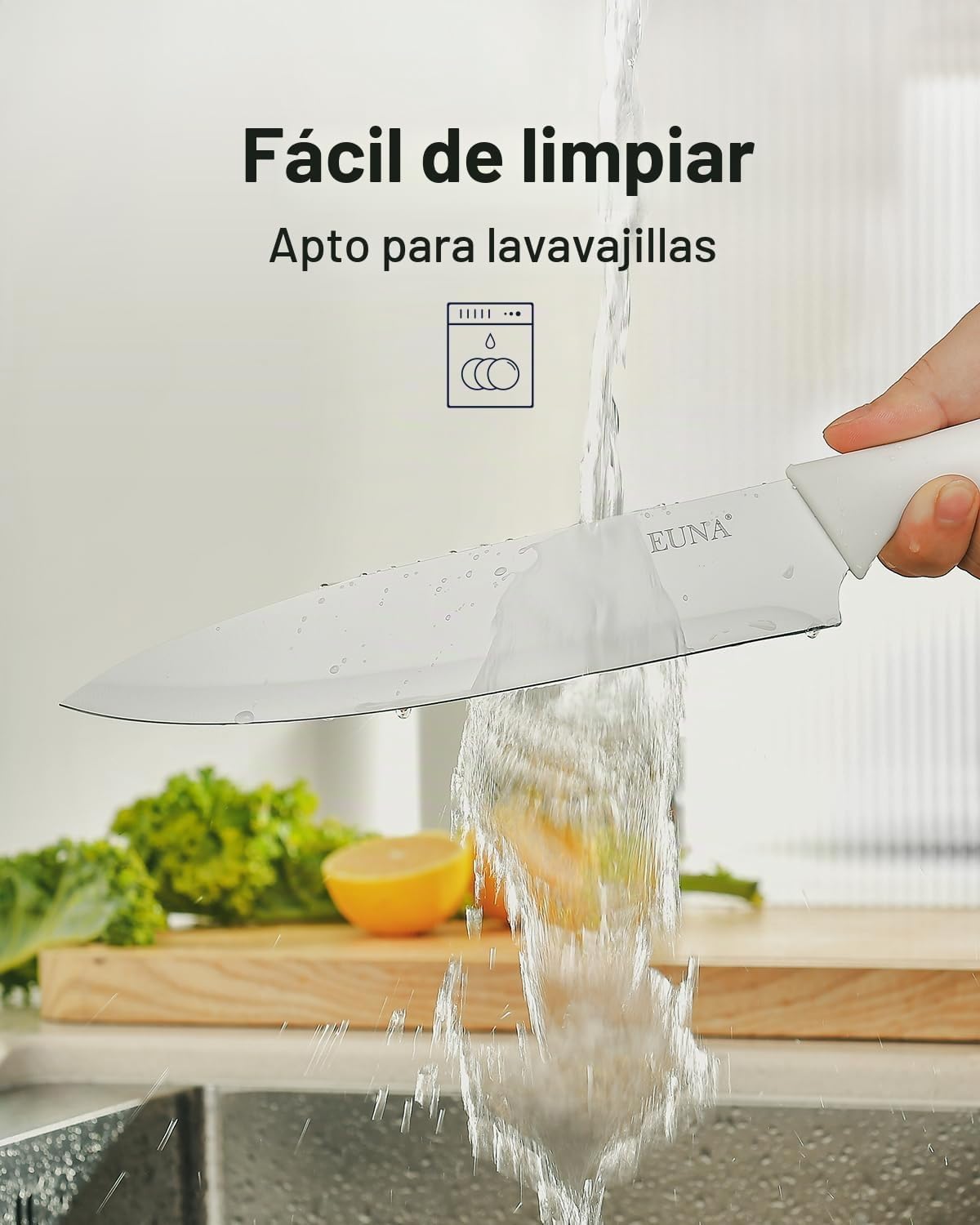 EUNA Juego de Bloque de Cuchillos, 19 PIEZAS Juego de Cuchillos de...