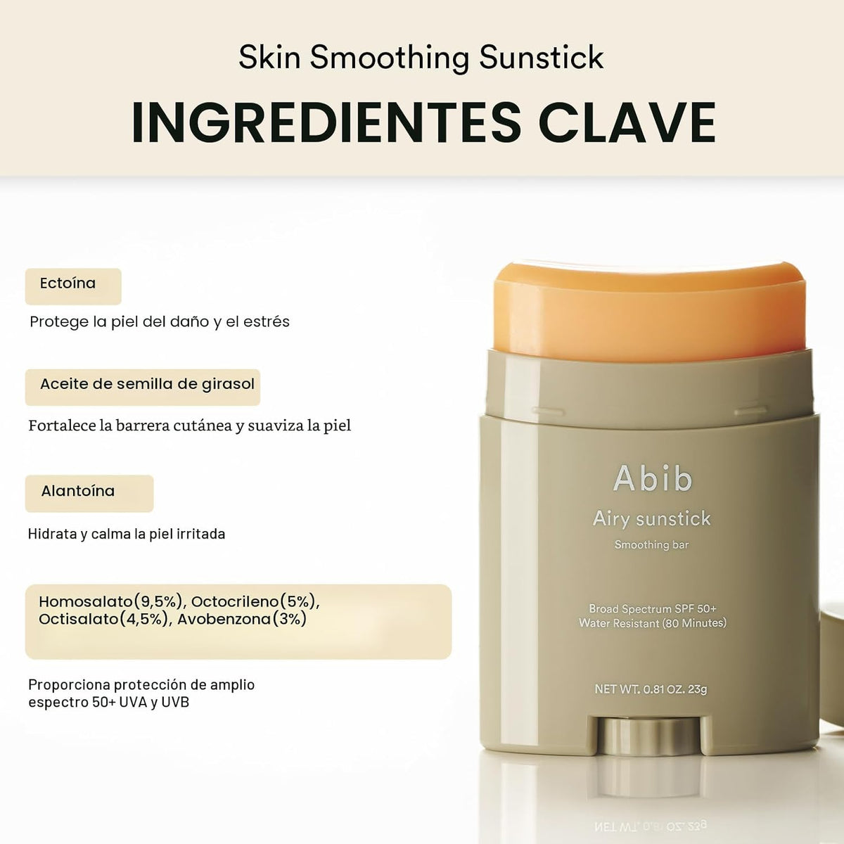 Abib Airy &amp; Quick Sunstick DUO SPF50+ Broad Spectrum Semi-Matte...