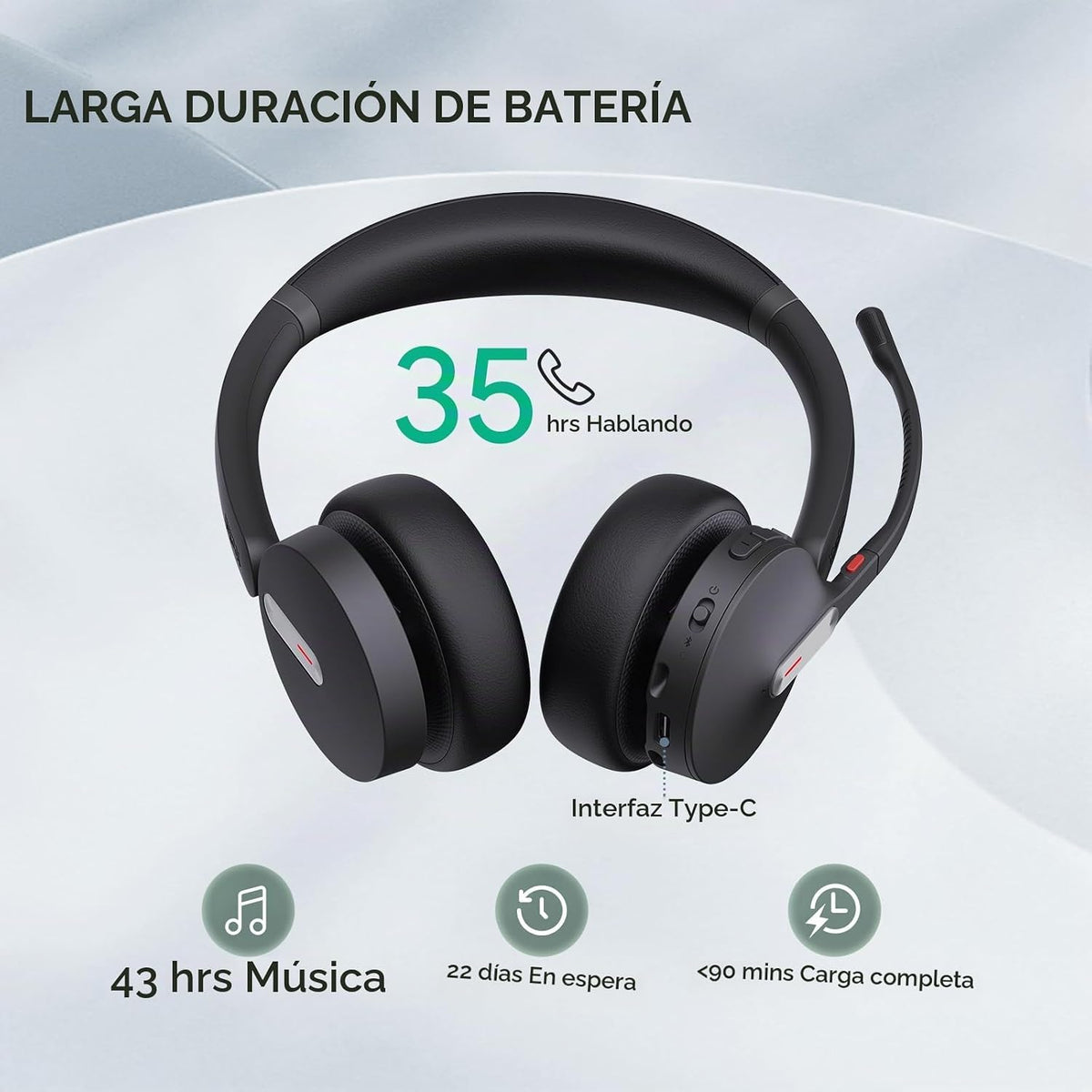Yealink BH70 Teams Auriculares Bluetooth con micrófono para el Trab...