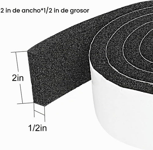 3 rollos de cinta de sellado de espuma de celda abierta de 2 pulgad...