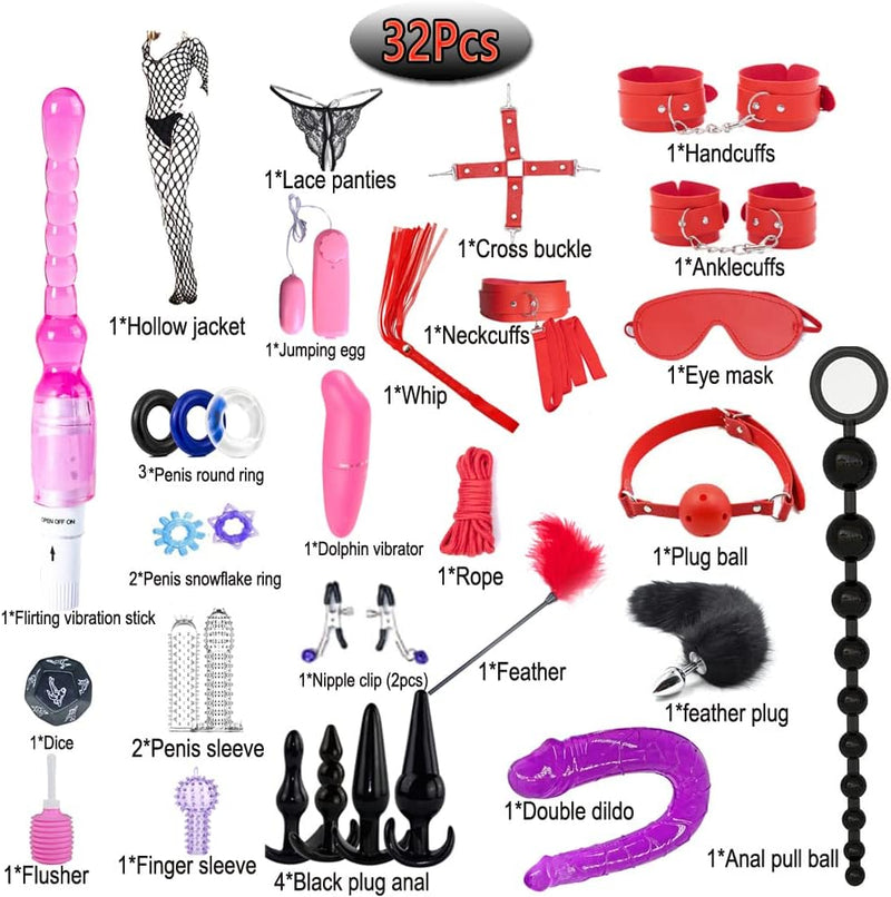 32 piezas de juguetes sexuales de silicona para plug anal con vibra...