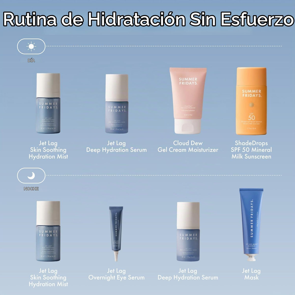 Summer Fridays Mini Jet Lag Mask - Mascarilla hidratante durante la...