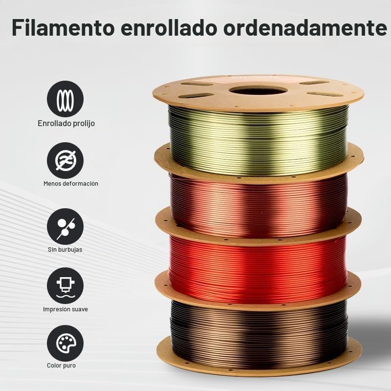ERYONE Filamento de seda PLA+ de 0.07 in, brillante para impresora...