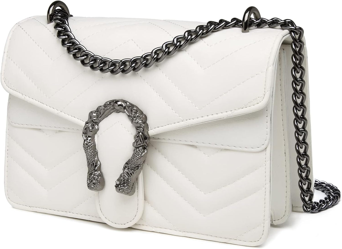 MYHOZEE Crossbody Bags for Women - Snake Printed Clutch Purses Leat...