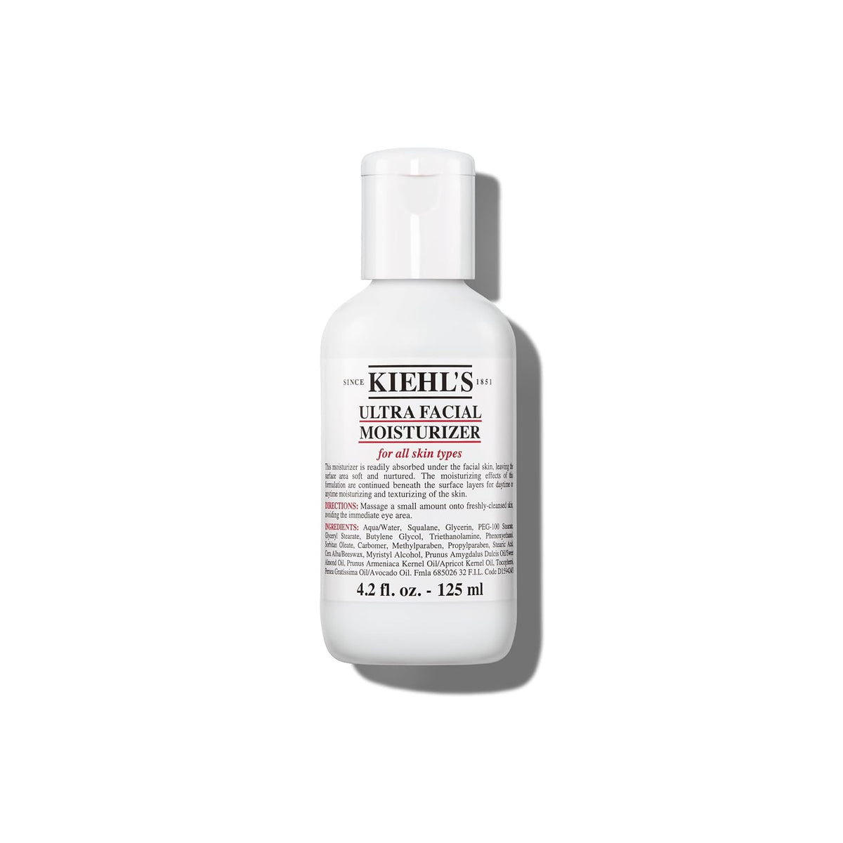 Kiehl's Crema Facial Ultra, con 4.5% de escualano para fortalec...