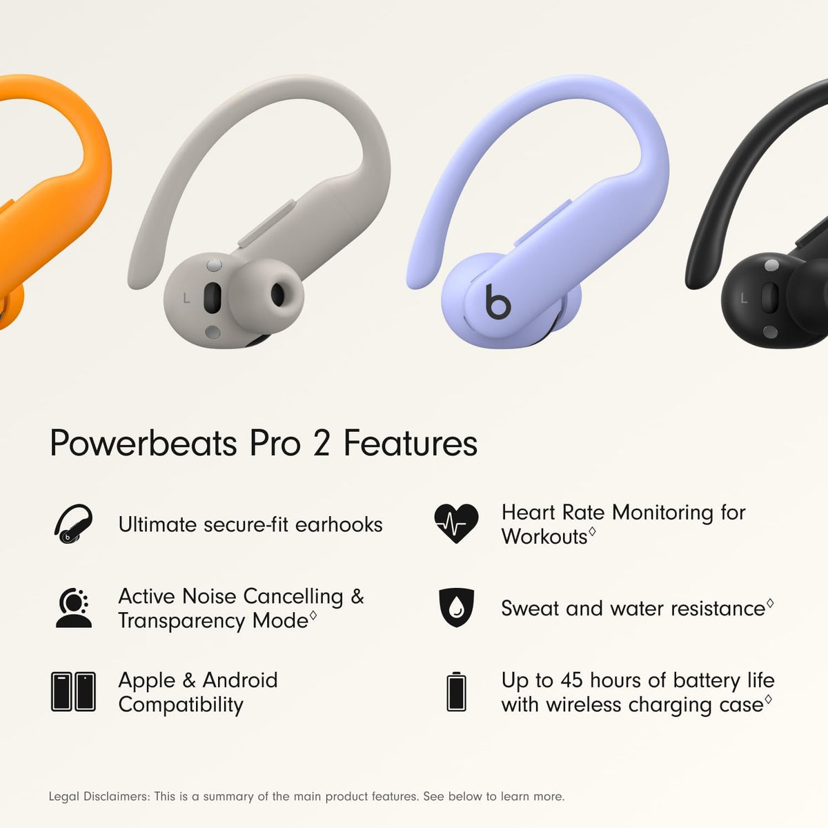 Auriculares inalámbricos Bluetooth Beats Powerbeats Pro 2 con Apple...