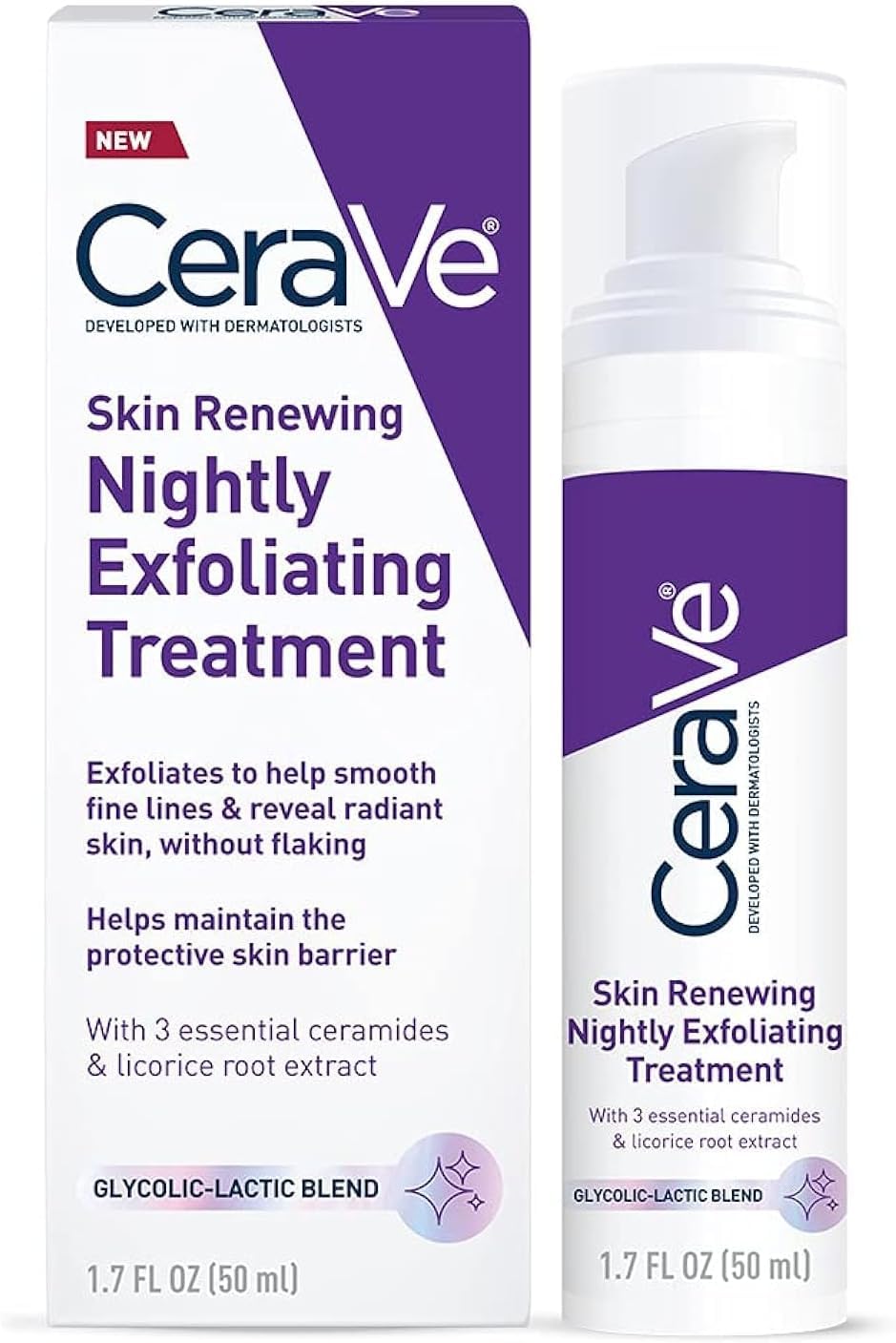 CeraVe Skin Renewing Nightly Exfoliating Treatment, suero antienvej...