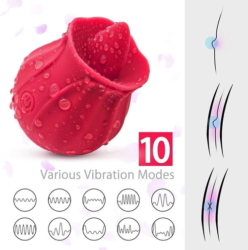 2026 Rose Adult Toy, Rose Adult Tool para mujeres Clitiors Lick Vib...