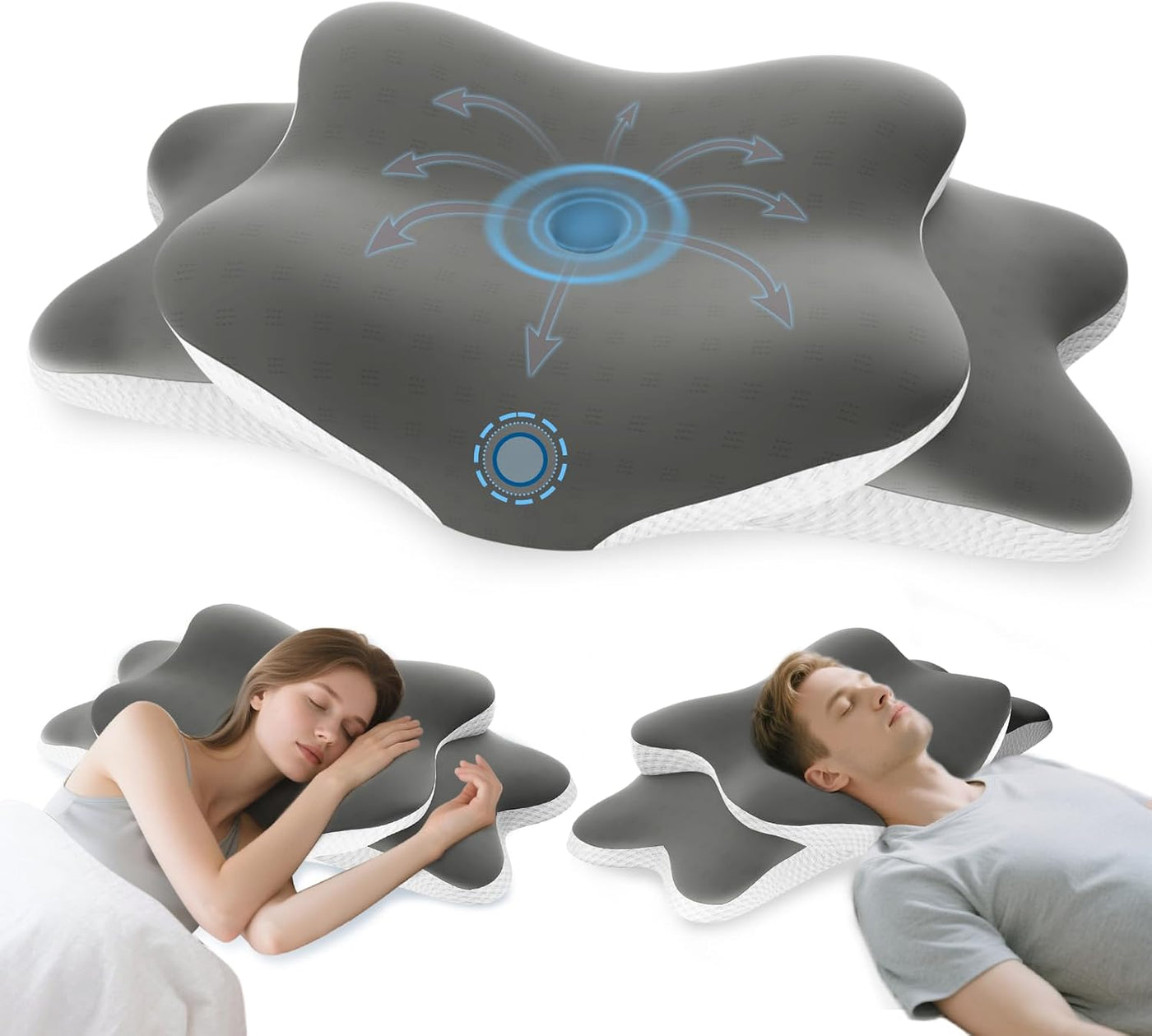 Almohada cervical para alivio del dolor de cuello y hombros, almoha...