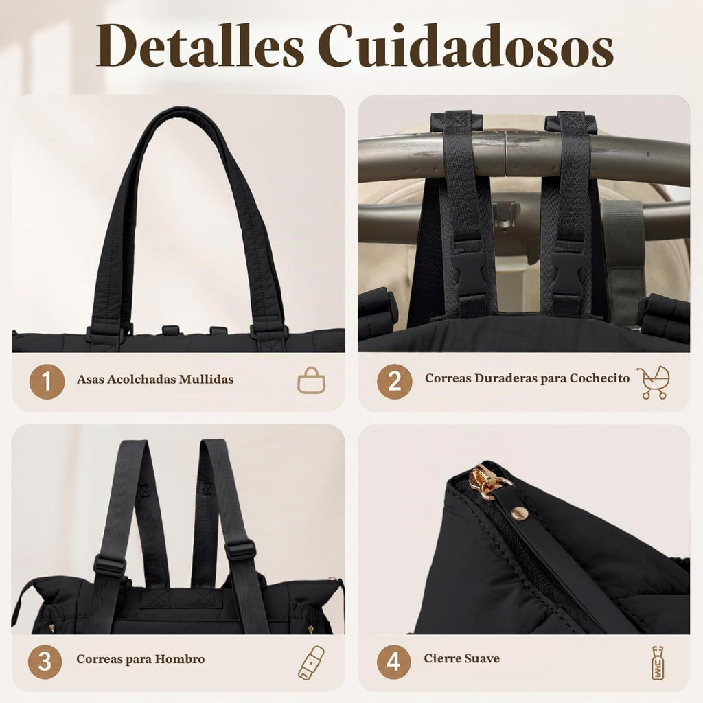MOMINSIDE Bolsa de pañales con cambiador de pañales, bolsa de pañal...
