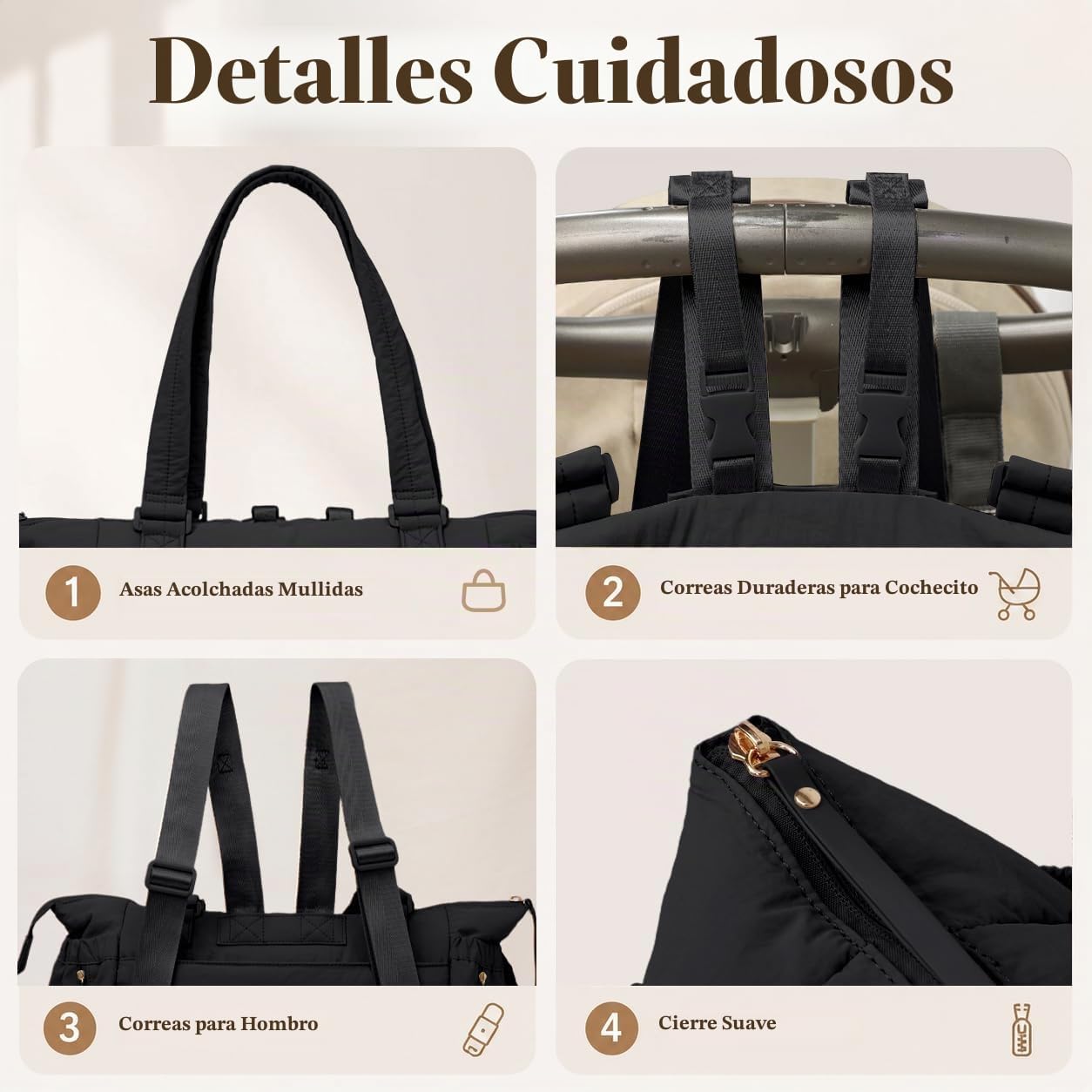 MOMINSIDE Bolsa de pañales con cambiador de pañales, bolsa de pañal...