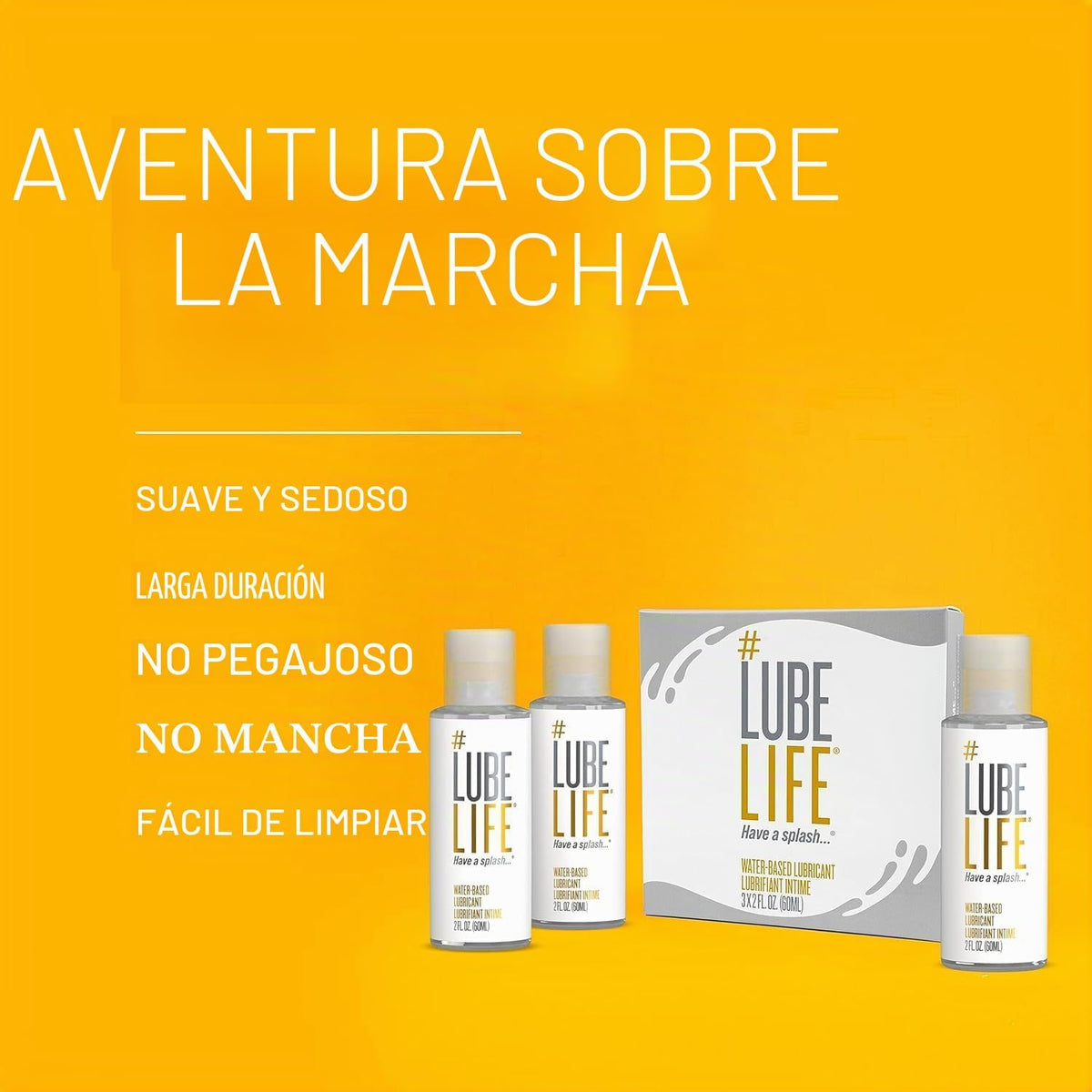 Lubelife Lubricante personal a base de agua para hombres y mujeres,...