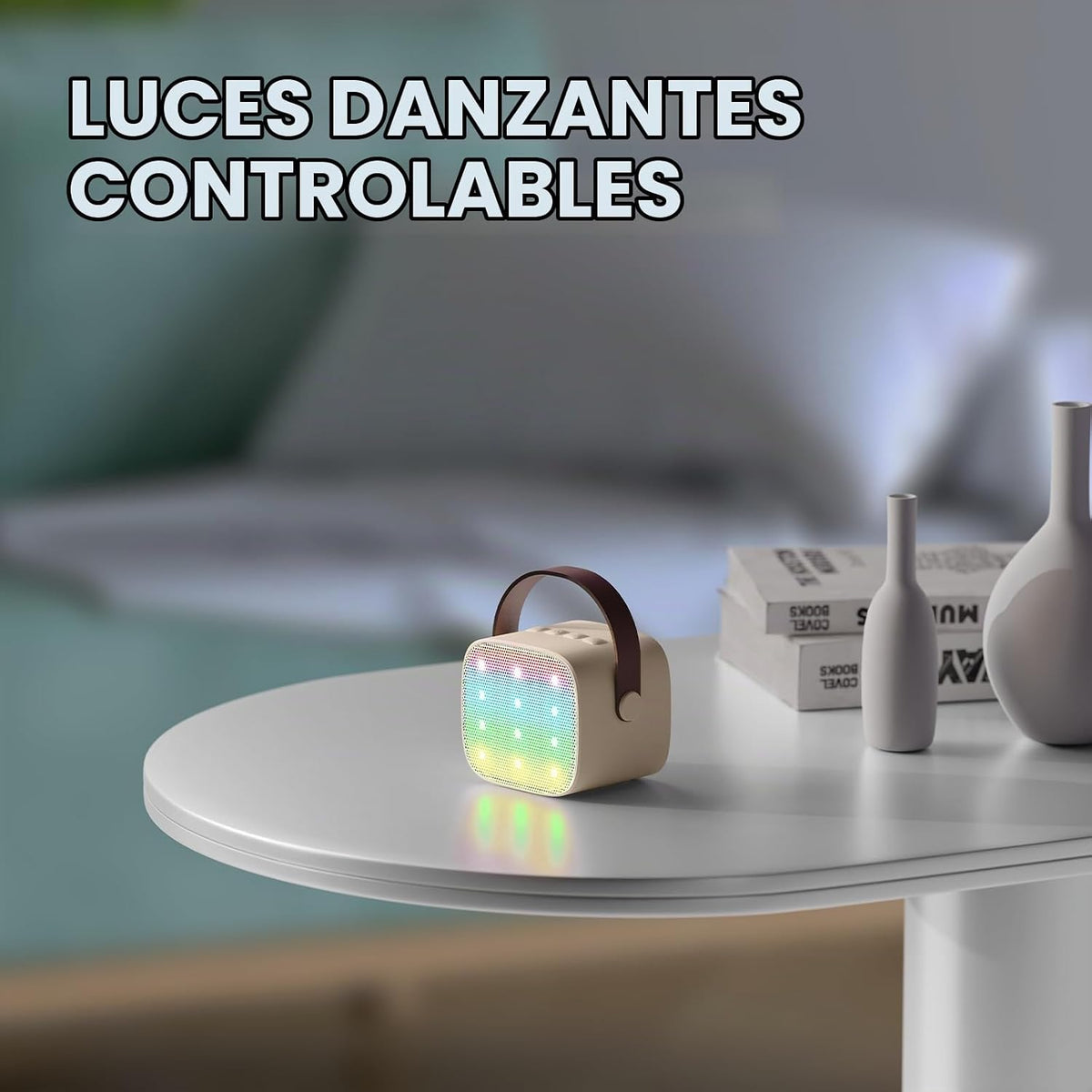 YLL Mini máquina de karaoke con 2 micrófonos inalámbricos, regalos...
