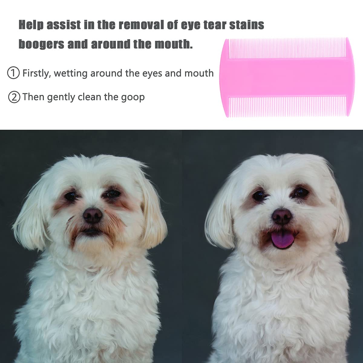Juego de aseo para gatos y perros, peine de dientes finos para aseo...