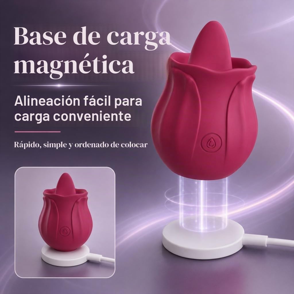 Juguetes Sexuales para Lengua Vibrador de Rosa para Clítoris para L...