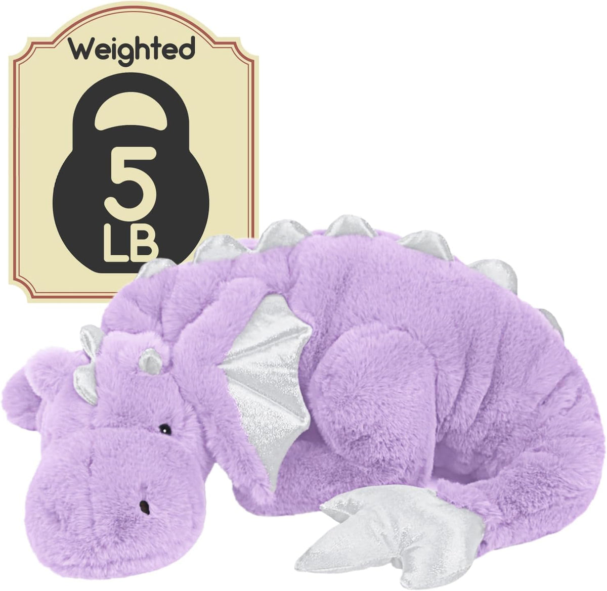ARELUX Peluche gigante de dragón alado con peso \u2013 35.4 pulgada...