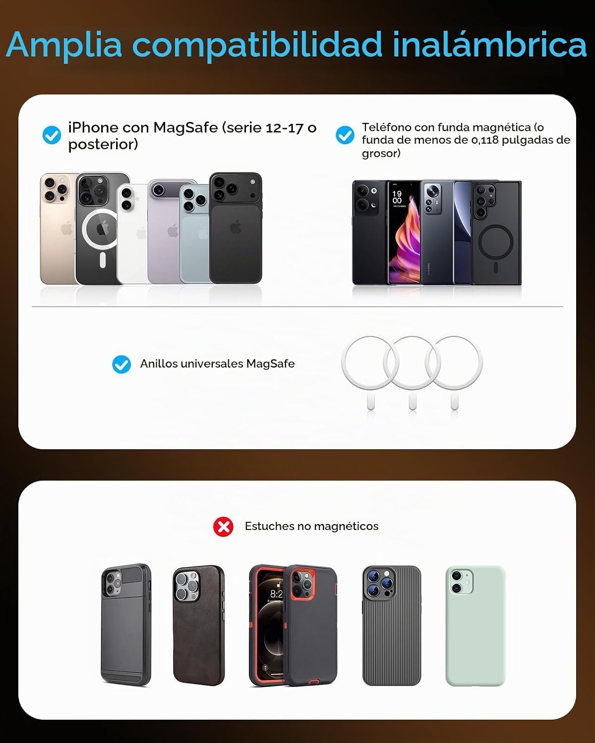MOMAX Banco inalámbrico magnético del poder, 5000mAh delgado 0,3...