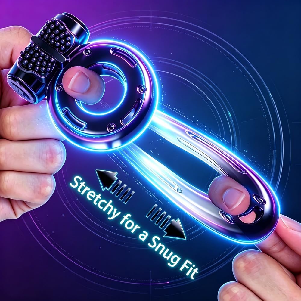 Juego de 6 anillos vibratorios para el pene impermeables, funda de...
