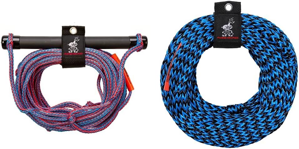 Cuerda de esquí acuático Airhead con mango de goma, 1 sección, 75 pies