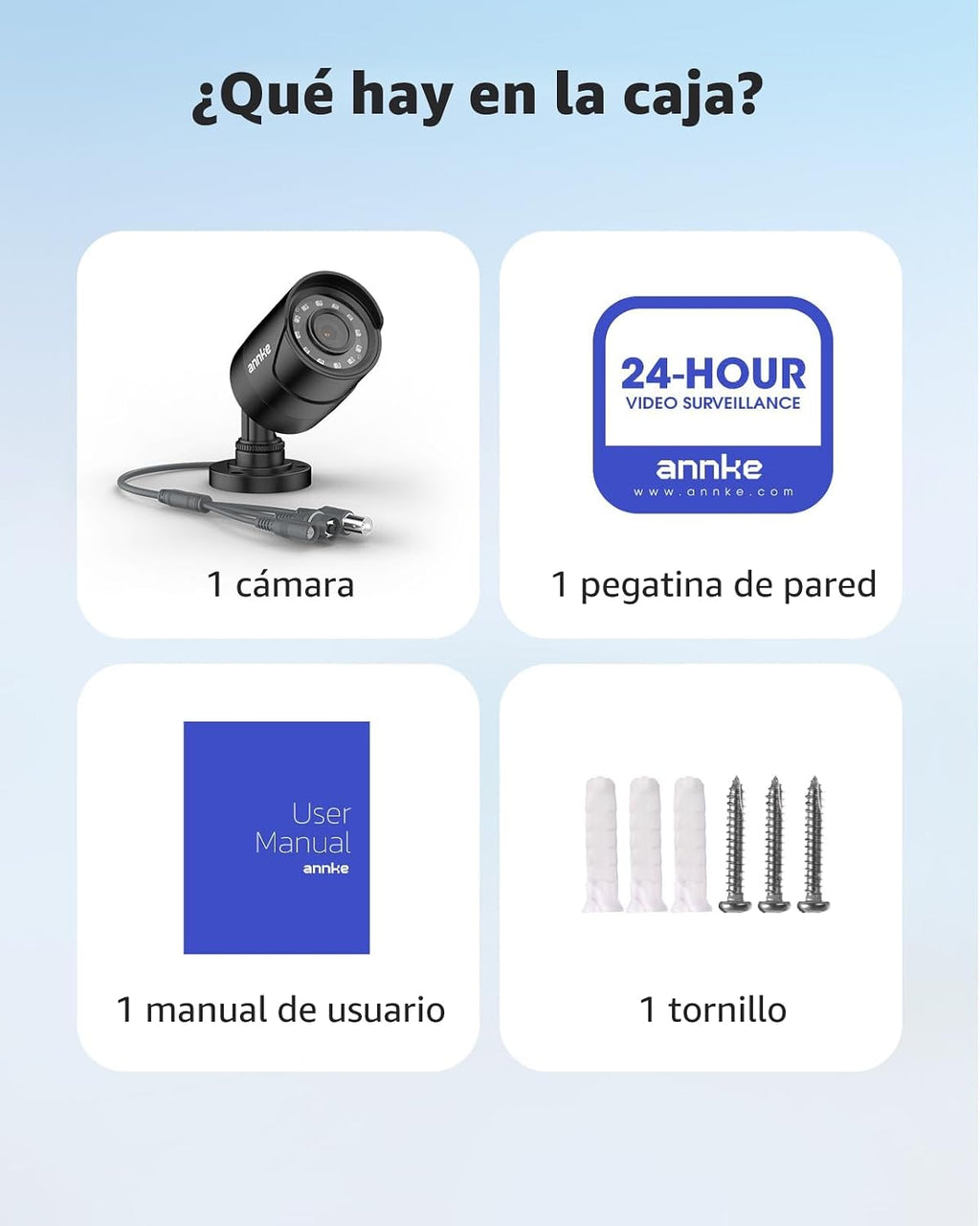 ANNKE Cámara de seguridad de 1080p, cámara CCTV 4 en 1 con cable, A...