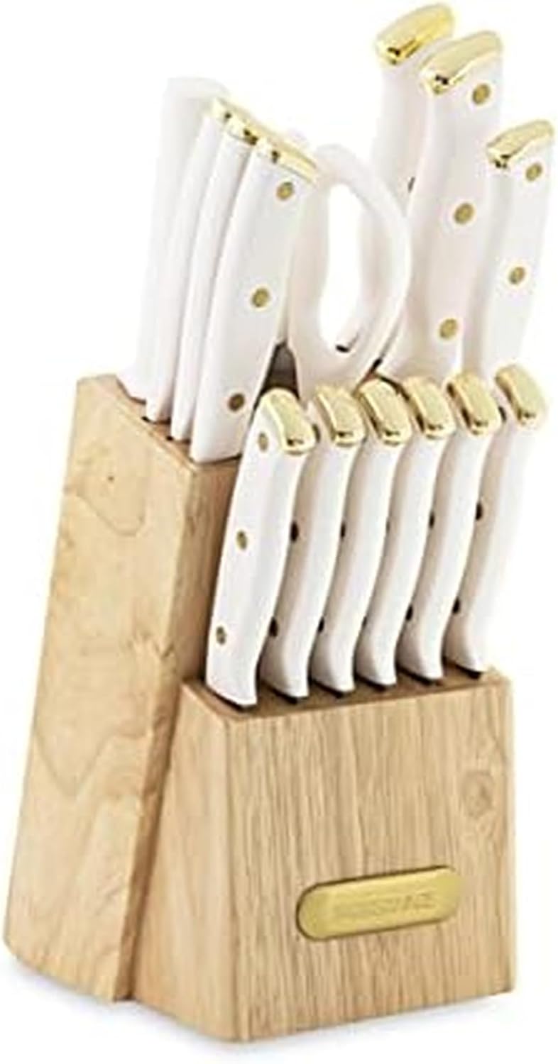FARBERWARE Juego de cuchillos de 15 piezas, cuchillos de cocina de...