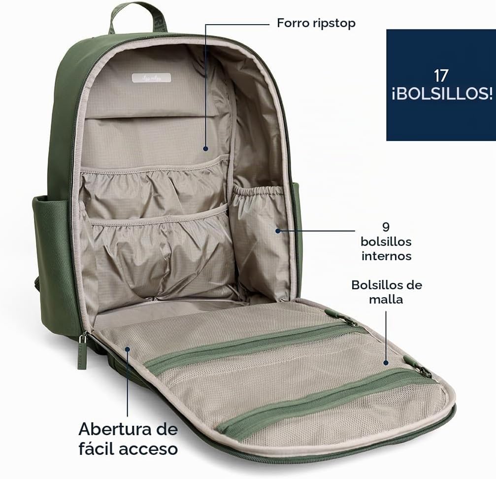 Itzy Ritzy Mochila para pañales utilitaria: cuenta con 17 bolsillos...