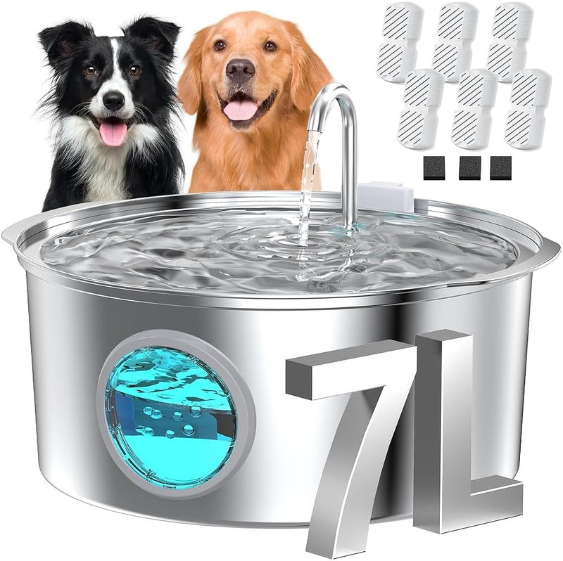 Fuente de agua para mascotas para perros grandes: fuente de agua de...