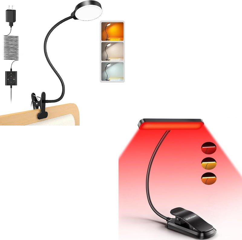 Glocusent Luz de clip con 3 modos de luz roja