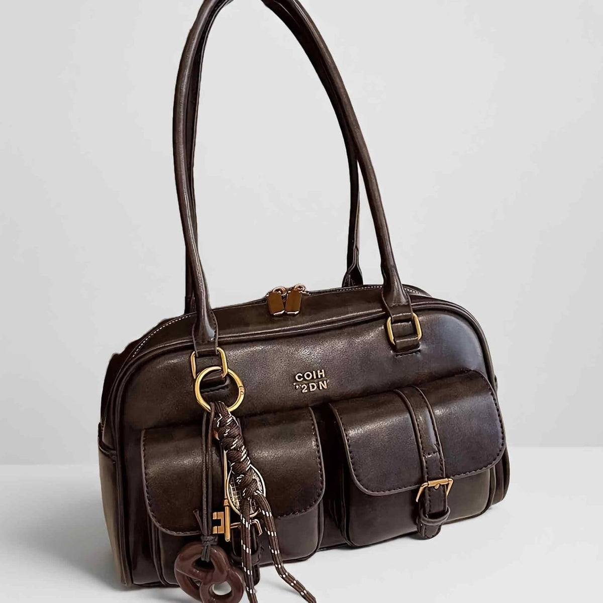 Bolso de hombro vintage para mujer, bolsos de piel resistente al ac...