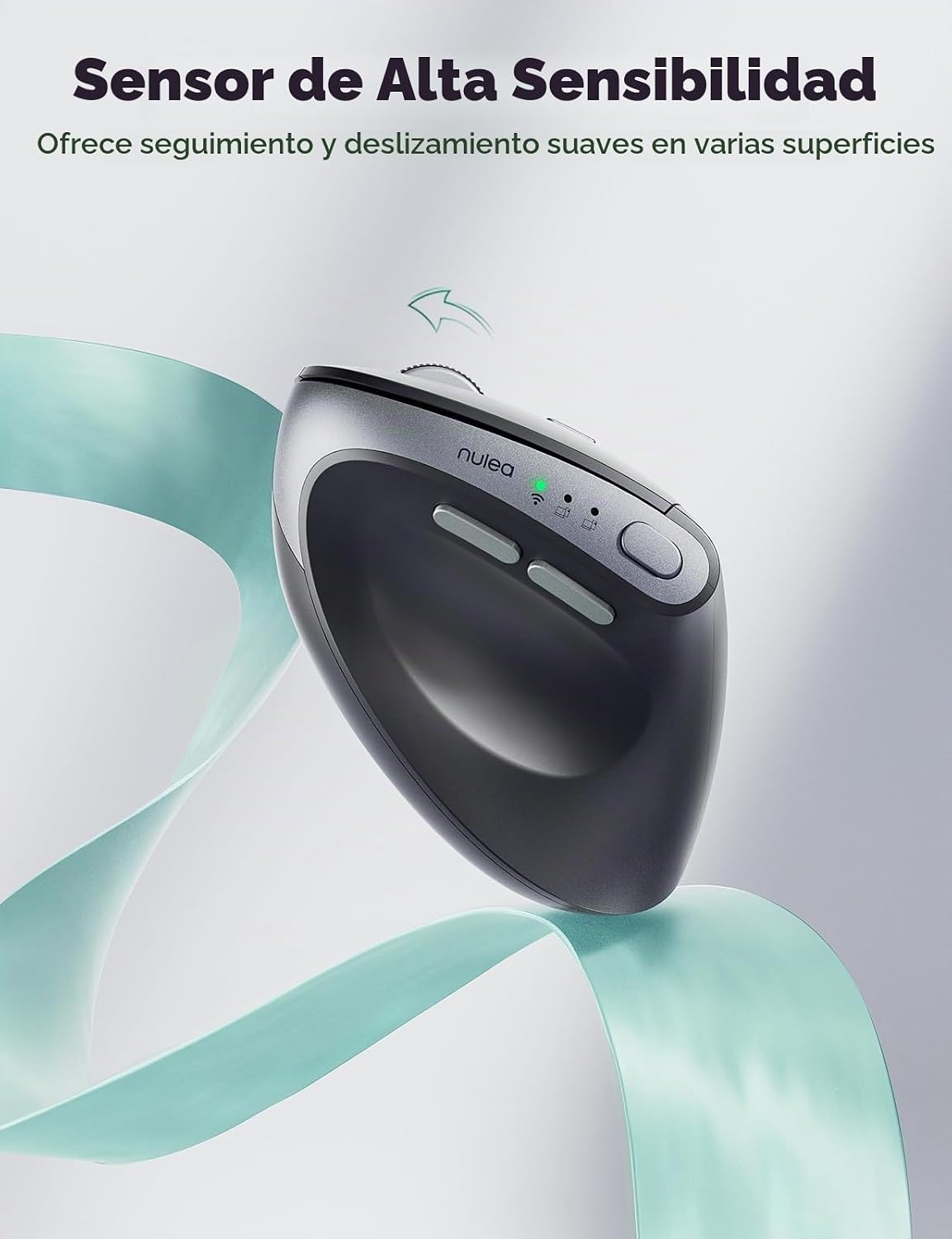 Ratón inalámbrico vertical ergonómico Nulea con clic silencioso y |...