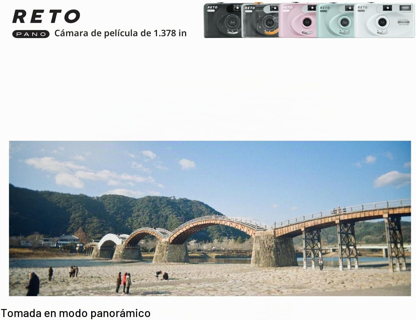 Cámara de película RETO PANO de 35mm - Lente ancha de 22mm, Panoram...