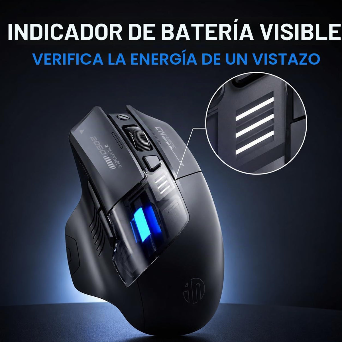 INPHIC Ratón inalámbrico A9 Explorer para portátil, 2.4G\/Bluetooth...